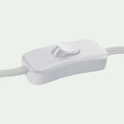 Pied de lampe électrifiée en bois d'hévéa H29cm - naturel