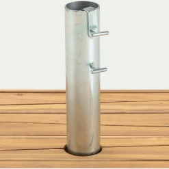 Pied de parasol carré en acacia 33kg - naturel