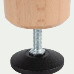 Pied de sommier cylindrique en hêtre - 15 à 20 cm