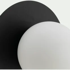 Plafonnier électrifié en acier D25cm - noir