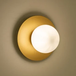 Plafonnier électrifié en acier D25cm - doré