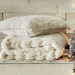 Plaid doux 130x170cm - blanc ventoux