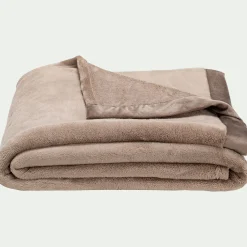 Plaid en polaire 130x170cm - beige
