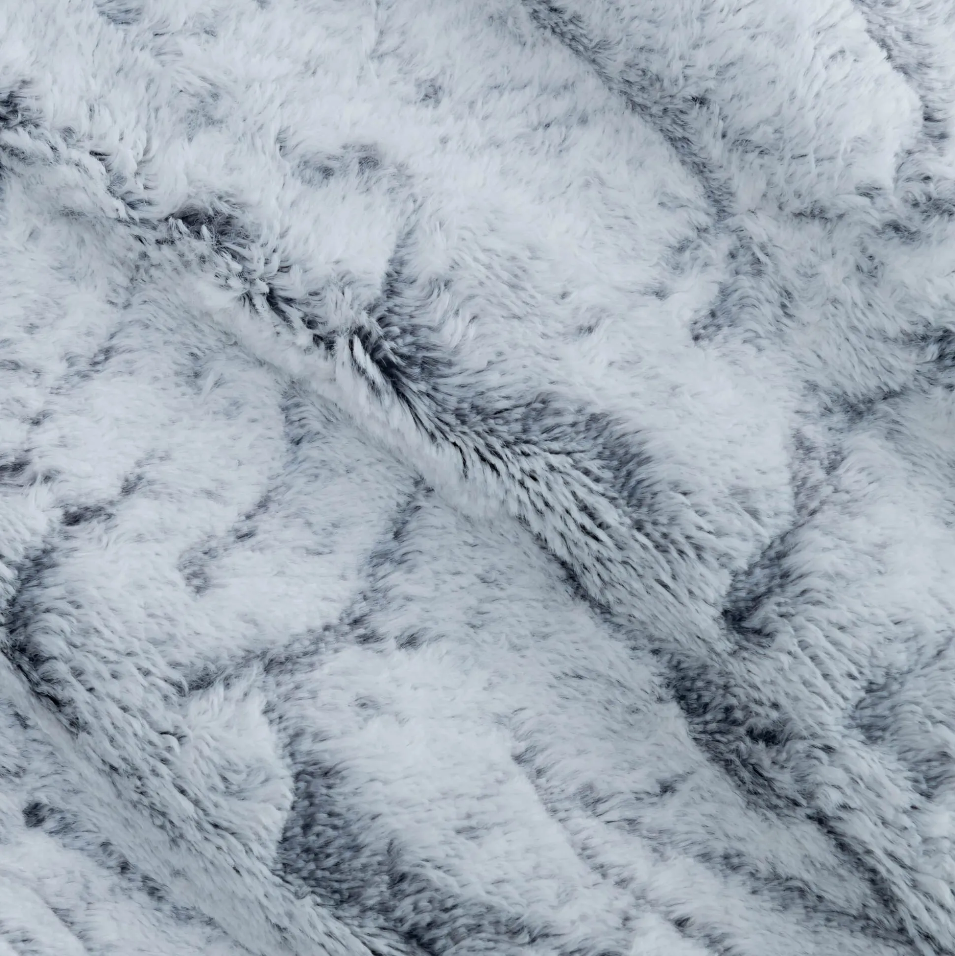 Plaid réversible effet fourrure - gris 130x170cm