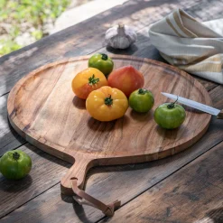 Planche à découper ronde en acacia D40cm
