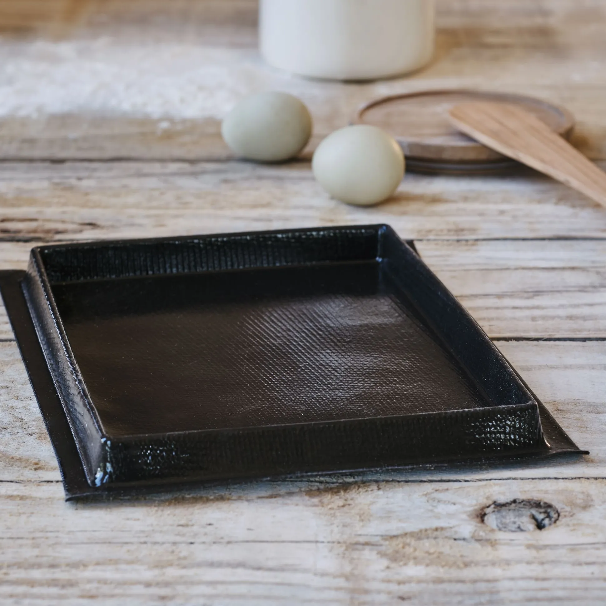 Plaque à génoise en fibre de verre et silicone 17,8x24,5cm - noir