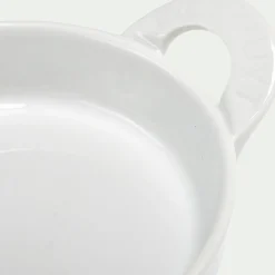 Plat à crème brûlée en porcelaine D12cm - blanc