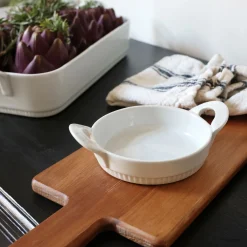 Plat à crème brûlée en porcelaine D12cm - blanc