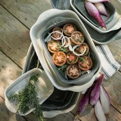 Plat à four en céramique L36,5cm - vert cèdre