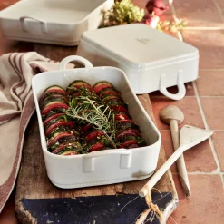 Plat à lasagnes en porcelaine - blanc