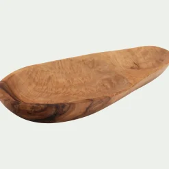 Plat à olives en bois d'olivier L17cm - naturel