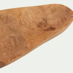 Plat à olives en bois d'olivier L17cm - naturel