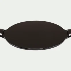 Plat à pizza en céramique - noir