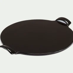 Plat à pizza en céramique - noir