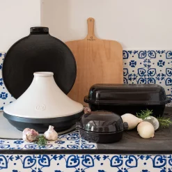 Plat à pizza en céramique - noir