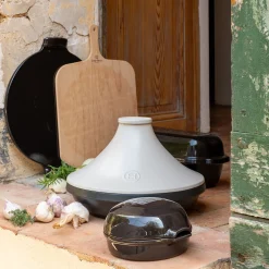 Plat à pizza en céramique - noir