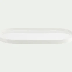 Plat ovale en porcelaine L33cm - blanc