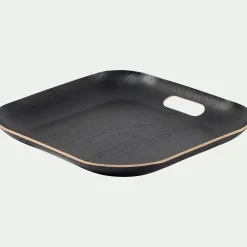 Plateau carré en bois L39xl39cm - noir