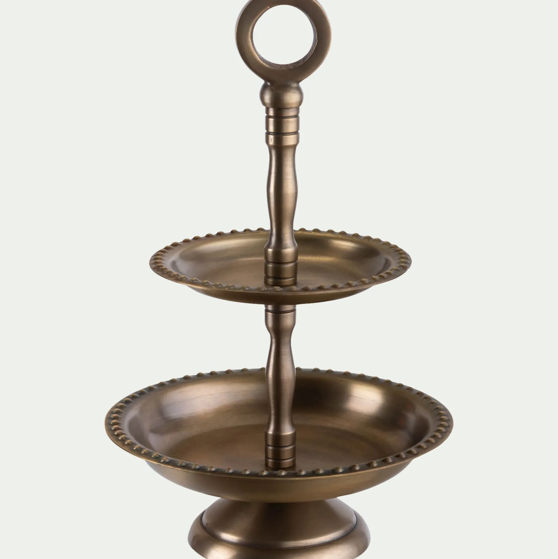 Plateau décoratif à 2 étages - doré