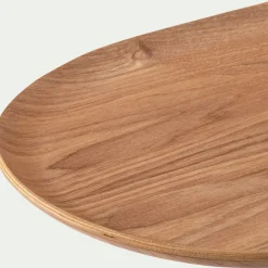Plateau décoratif ovale en bois de saule 25x40cm - bois clair