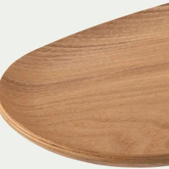Plateau décoratif ovale en bois de saule 18x35cm - bois clair