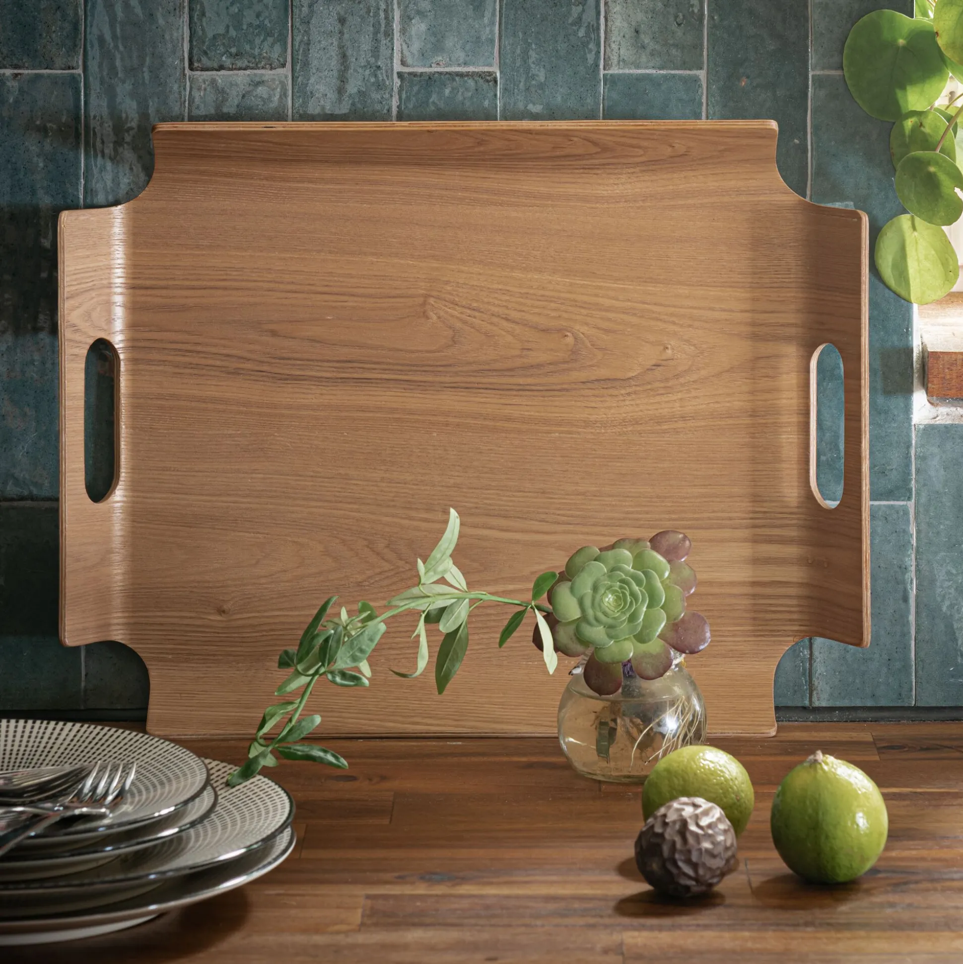 Plateau en bois de chêne L44cm - naturel