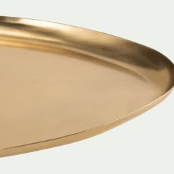 Plateau ovale en fer 20,5x36,5cm - doré
