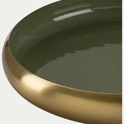 Plateau rond en fer D43cm - vert cèdre