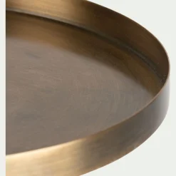 Plateau rond en fer D25cm - doré