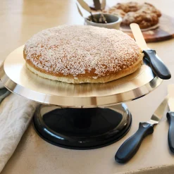 Plateau tournant en inox D31cm - argenté