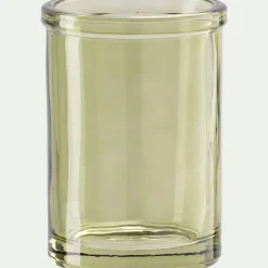 Porte brosse à dent en verre - vert garrigue