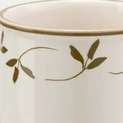 Porte brosse à dents en grès - blanc