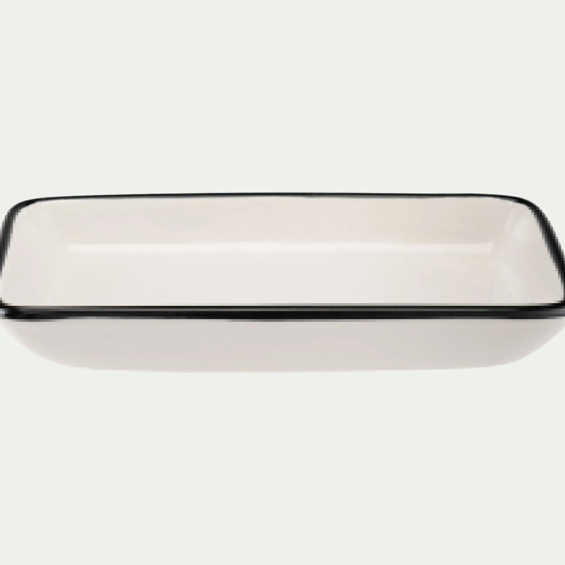 Porte savon rectangle en grès - blanc L23cm