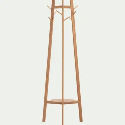 Porte-manteau sur pieds en bois H170cm - bois clair