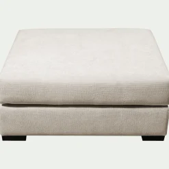 Pouf carré en tissu Bloq - beige roucas