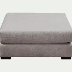 Pouf carré en tissu Genesis - gris