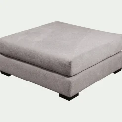 Pouf carré en tissu Genesis - gris
