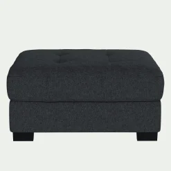 Pouf coffre en tissu - gris anthracite