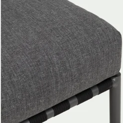 Pouf de jardin en aluminium - gris anthracite