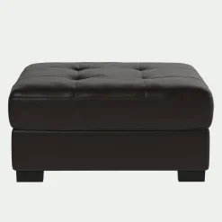 Pouf en cuir avec coffre - marron