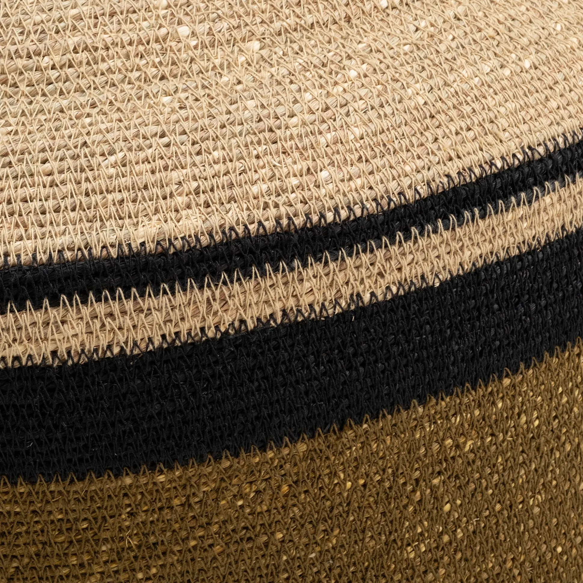 Pouf en jonc de mer rond D46cm - naturel