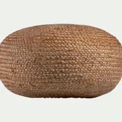 Pouf en jute D50xH20cm - naturel