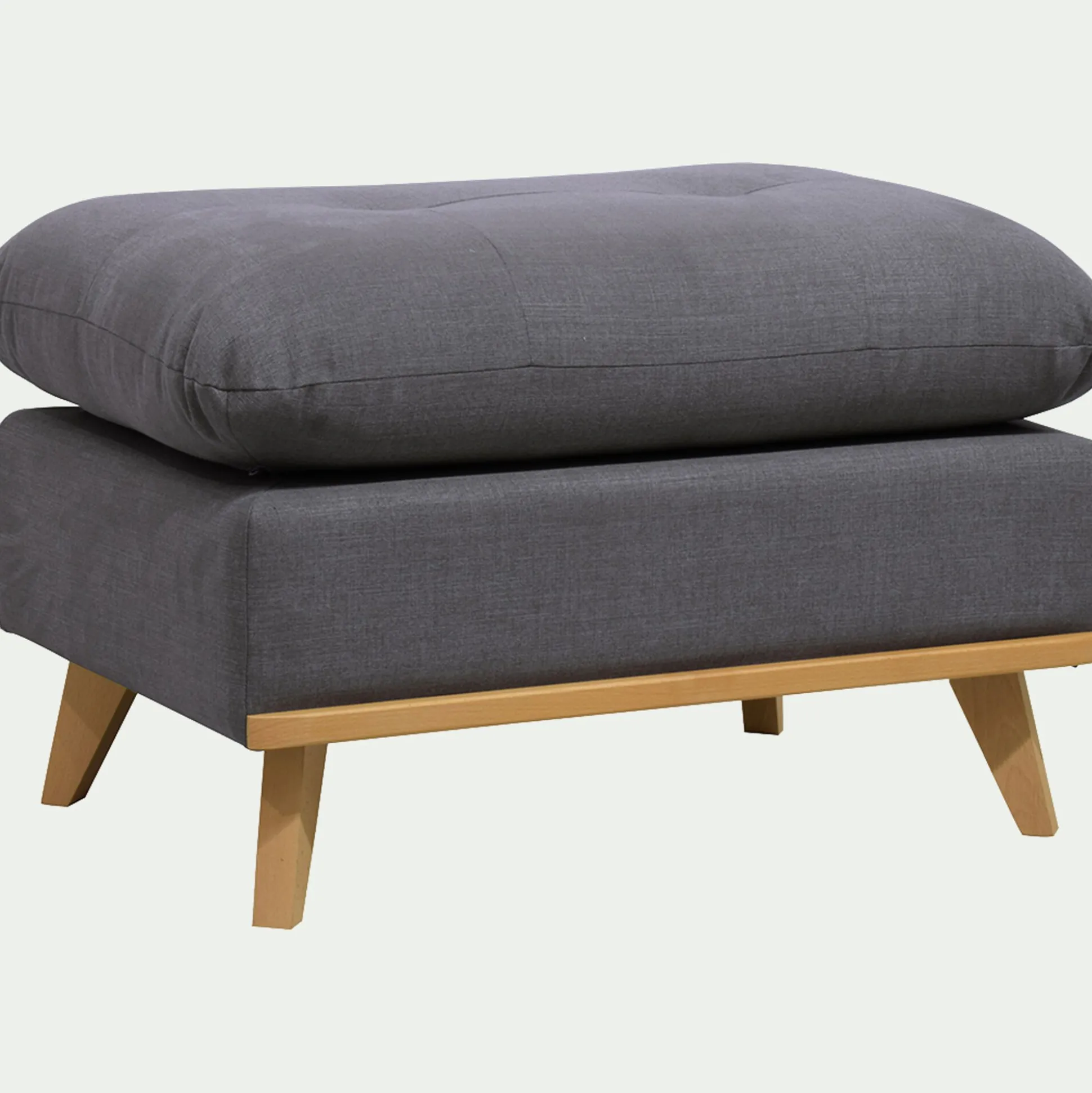 Pouf en tissu cosmo - gris anthracite