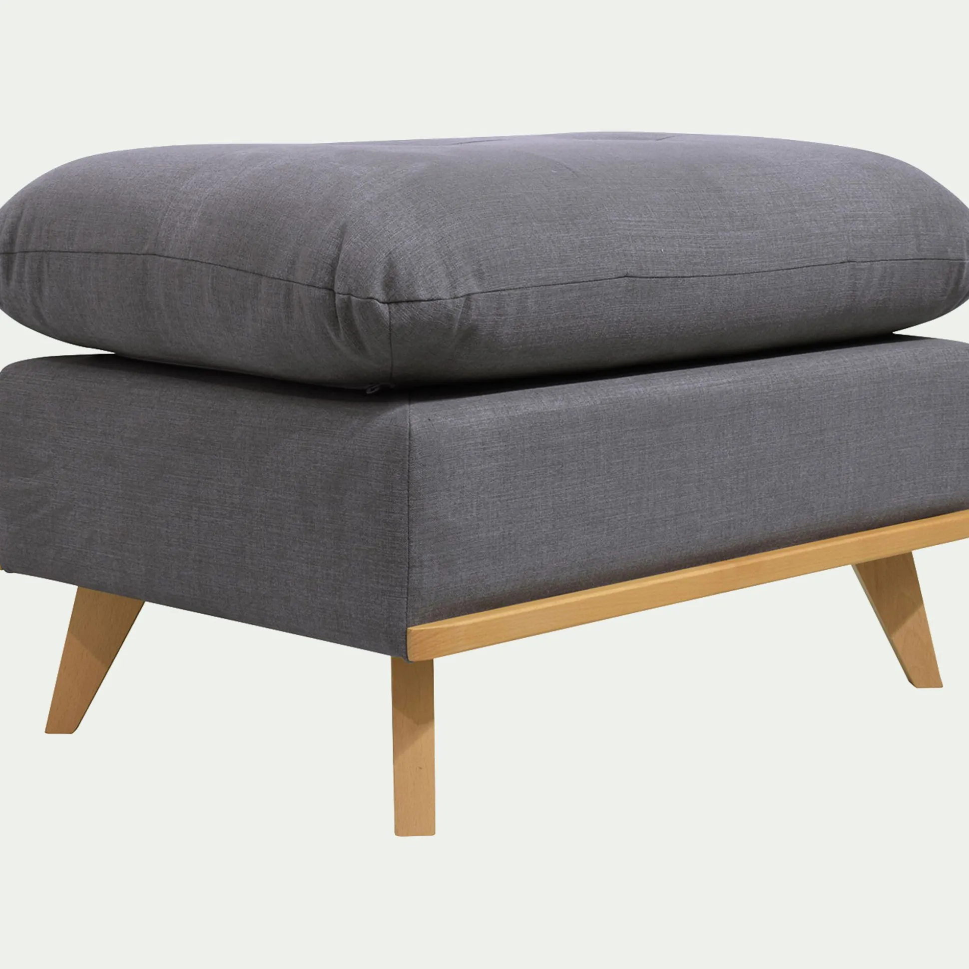 Pouf en tissu cosmo - gris anthracite
