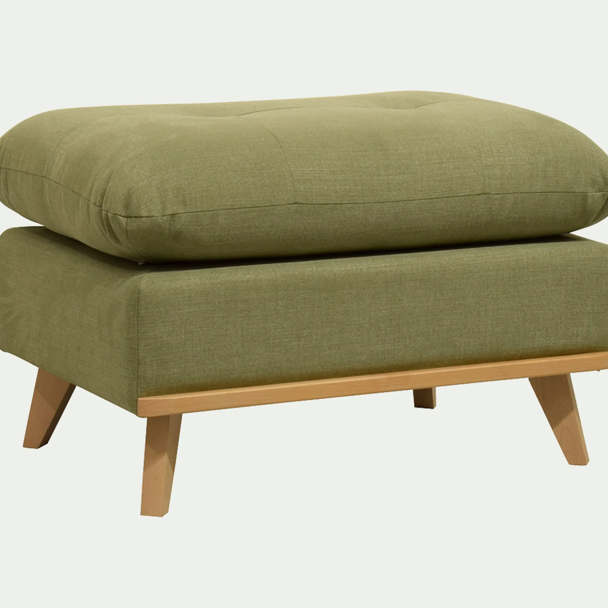 Pouf en tissu cosmo - vert kaki