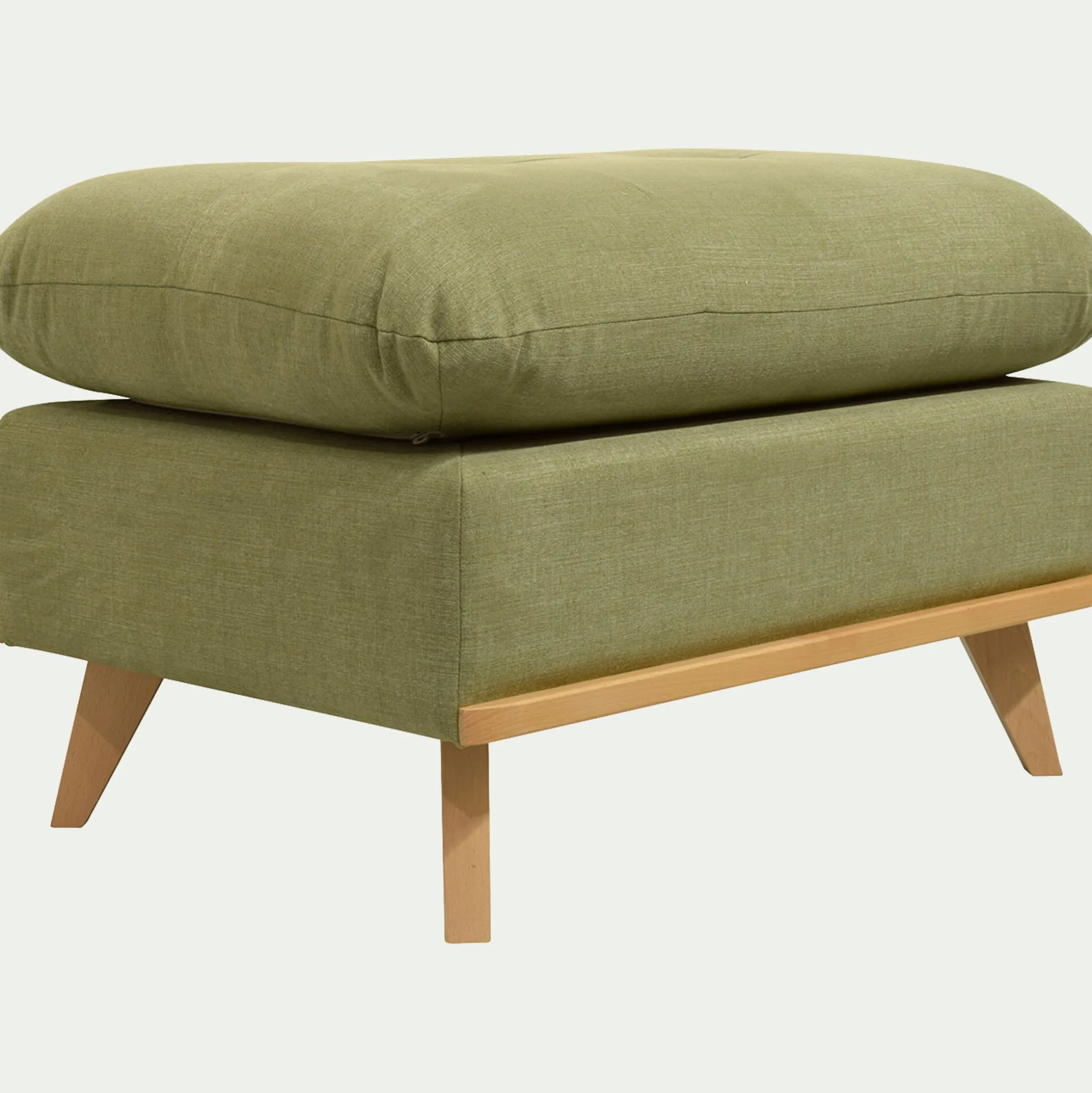 Pouf en tissu cosmo - vert kaki