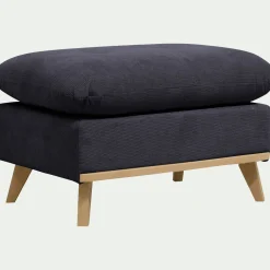 Pouf en tissu crown - bleu calabrun