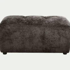 Pouf en tissu Eden - marron