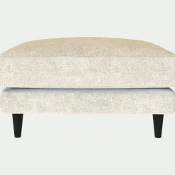 Pouf en tissu genesis - blanc ventoux