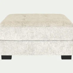 Pouf en tissu Genesis - blanc ventoux